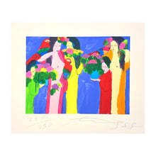 Load image into Gallery viewer, TING WALASSE, Femmes, fleurs et perroquets, 1988