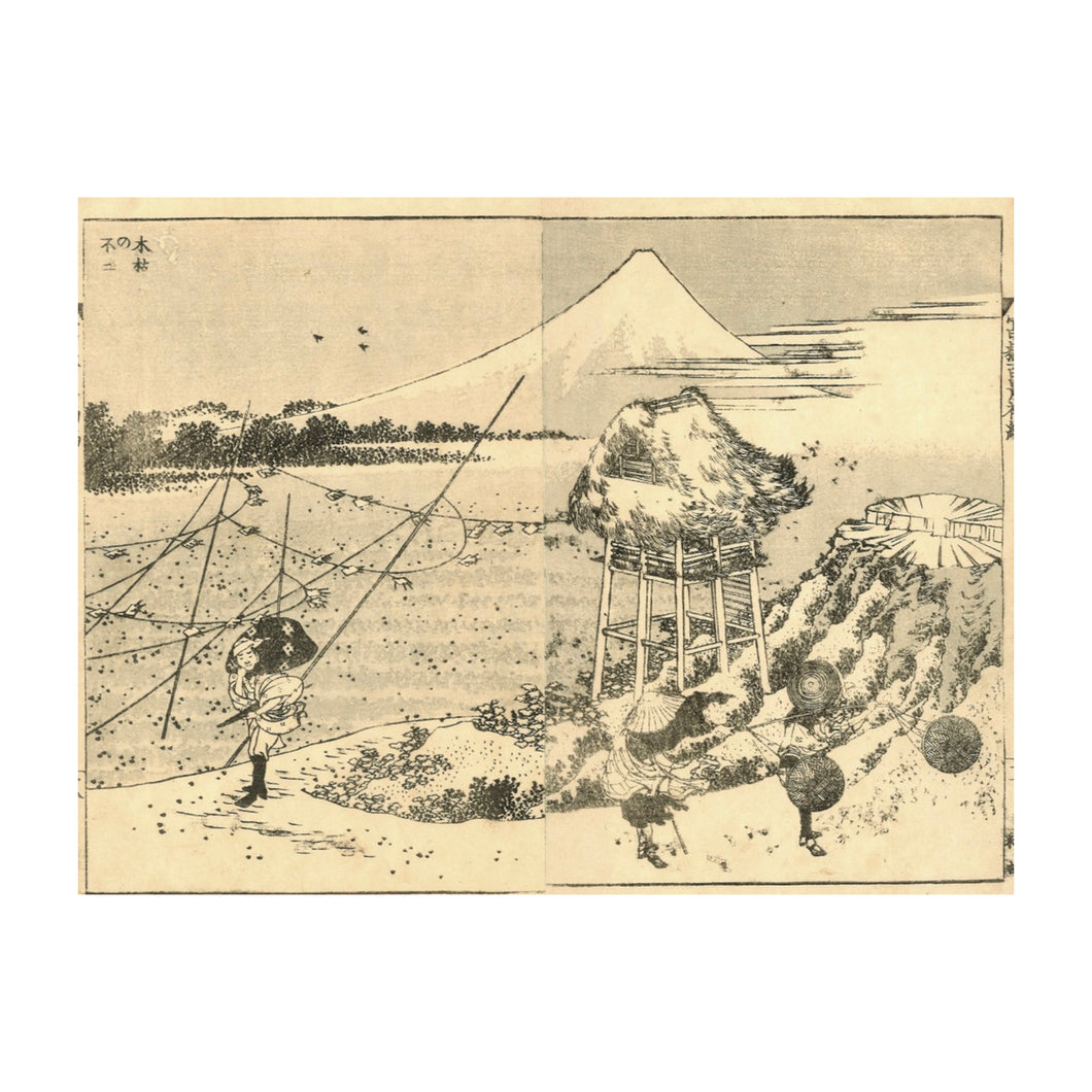 HOKUSAI KATSUSHIKA, Il fuji nel vento autunnale, Kogarashi no fuji , n.22