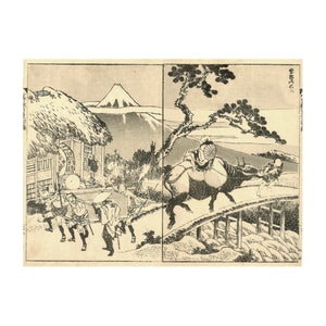 HOKUSAI KATSUSHIKA, Il Fuji con la cinta, Untai nofuji , n.28