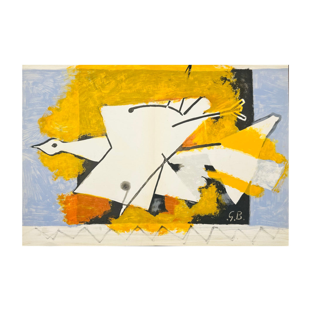 BRAQUE GEORGES, Colombe sur fond jaune, 1959
