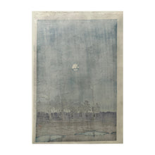 Load image into Gallery viewer, HASUI KAWASE, Winter Moon at Toyamagahara, Fuyu no tsuki -Toyamagahara, Winter Moon over the Toyama Plain, 1931
