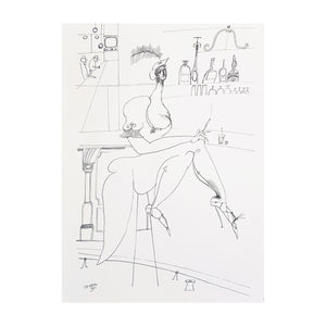 STEINBERG SAUL, Diva at the Edge of a Cocktail, 1953