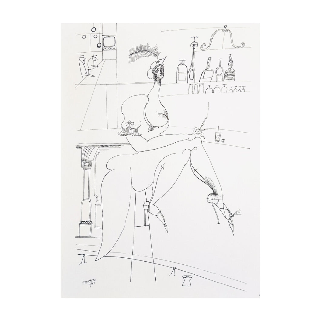 STEINBERG SAUL, Diva at the Edge of a Cocktail, 1953