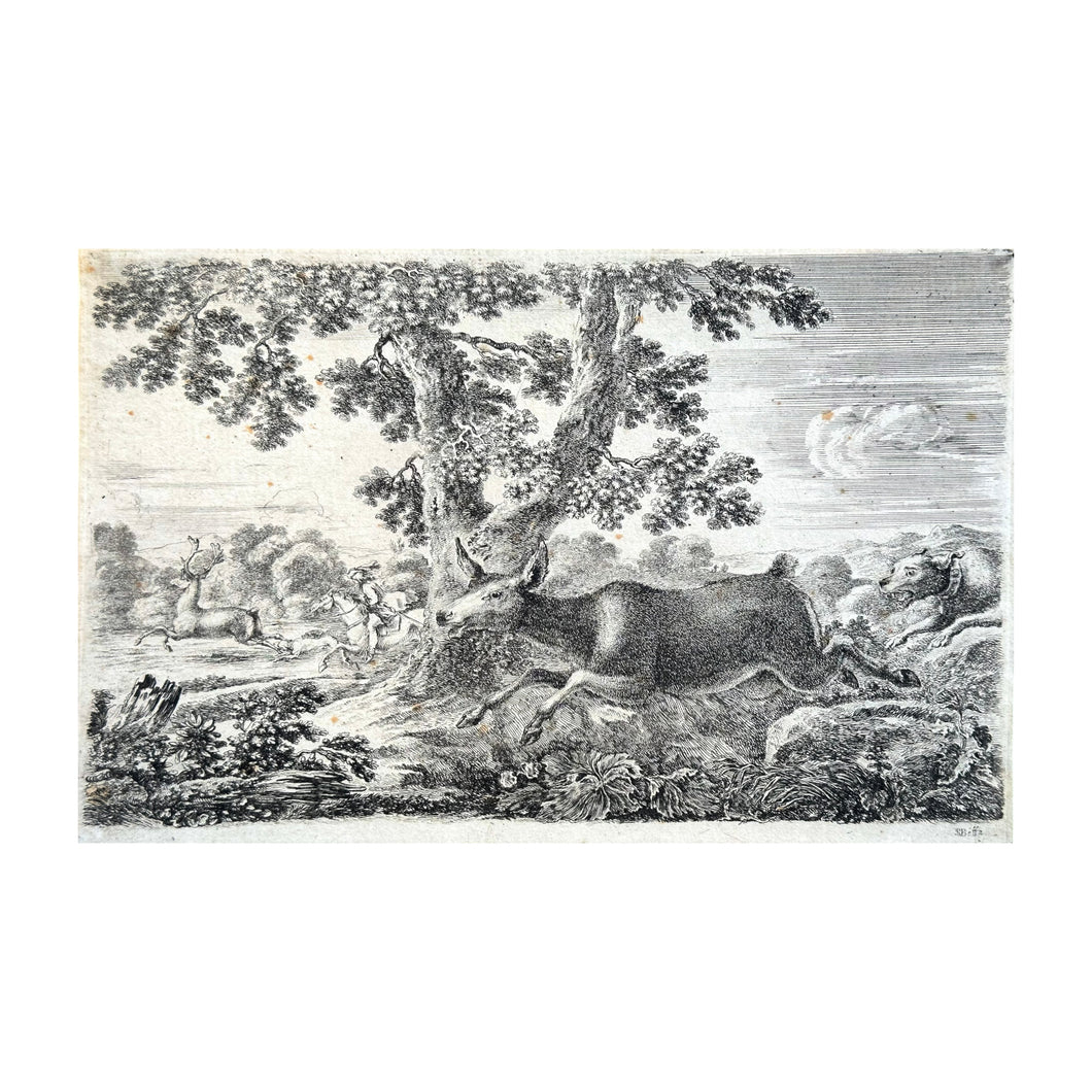 DELLA BELLA STEFANO, Daino che corre a sinistra, 1654