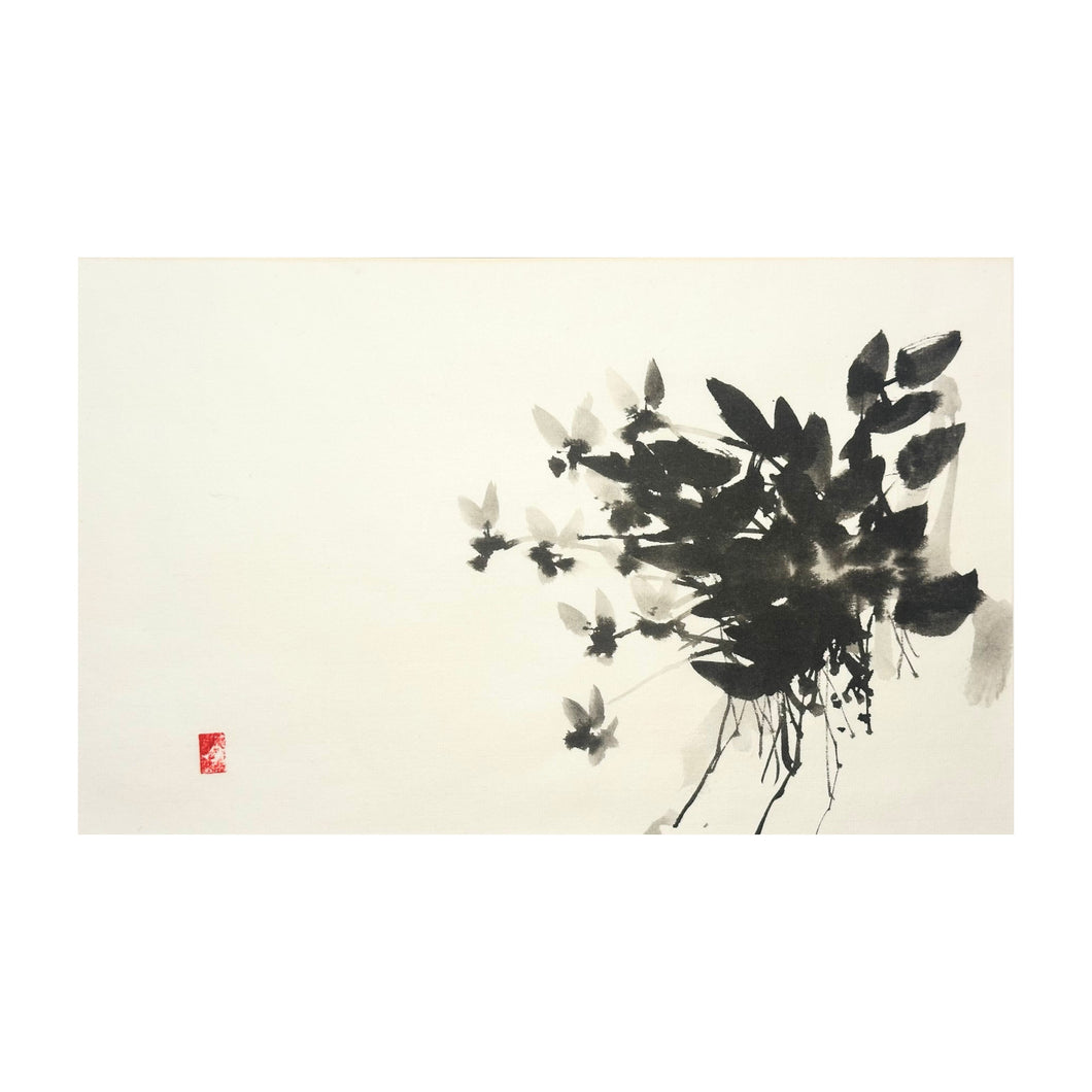 ROBERTO NECCO, Sumi-e, Viole che osservano il prato, 2025