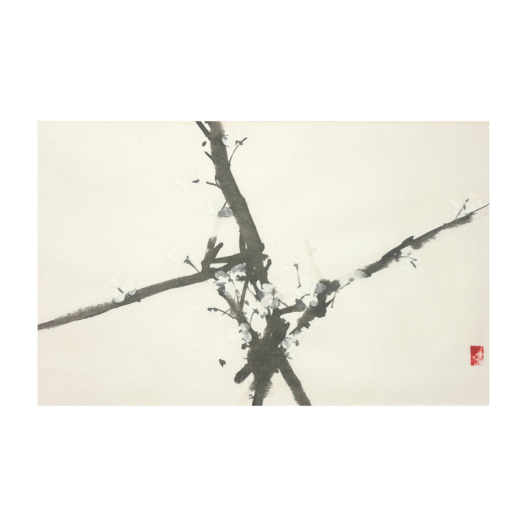 ROBERTO NECCO, Sumi-e, Ramo di ciliegio, 2025