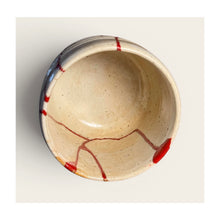 Load image into Gallery viewer, KHODYACHIKH TATIANA, Decorated ceramic cup and kintsugi repair (red urushi lacquer and gold), produced circa 1925-1945.
