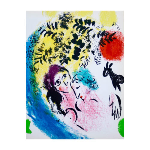 CHAGALL MARC, Les amoureux au soleil rouge, 1960 – Galleria Elena