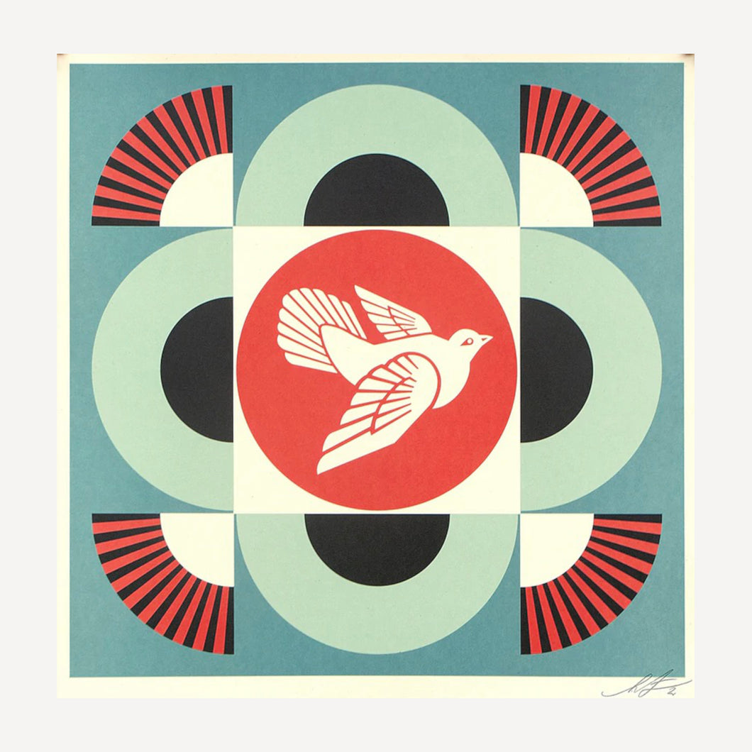 OBEY - SHEPARD FAIREY, Geometric dove - blue, 2022