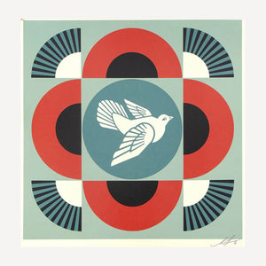 OBEY - SHEPARD FAIREY, Geometric dove  - red, 2022