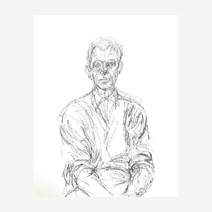 GIACOMETTI ALBERTO, Bust of seated man, 1961