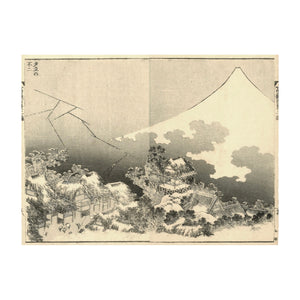 HOKUSAI KATSUSHIKA, Il Fuji sotto un rovescio al crepuscolo detta Il Fuji nella tempesta, Yudachi no fuji , n.52