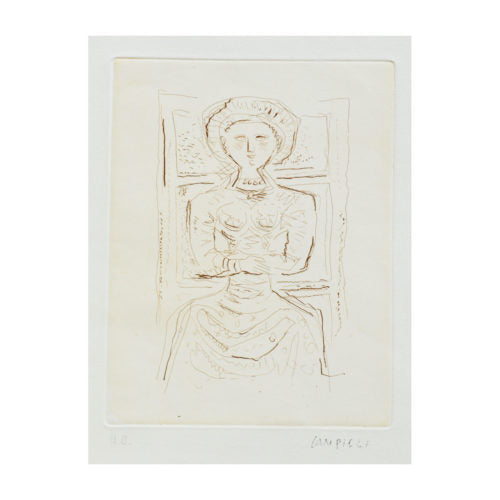 CAMPIGLI MASSIMO, Donna seduta alla finestra, 1965