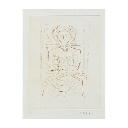 CAMPIGLI MASSIMO, Woman sitting at the window, 1965