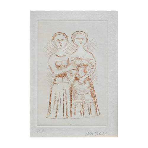 CAMPIGLI MASSIMO, Le due donne, 1965