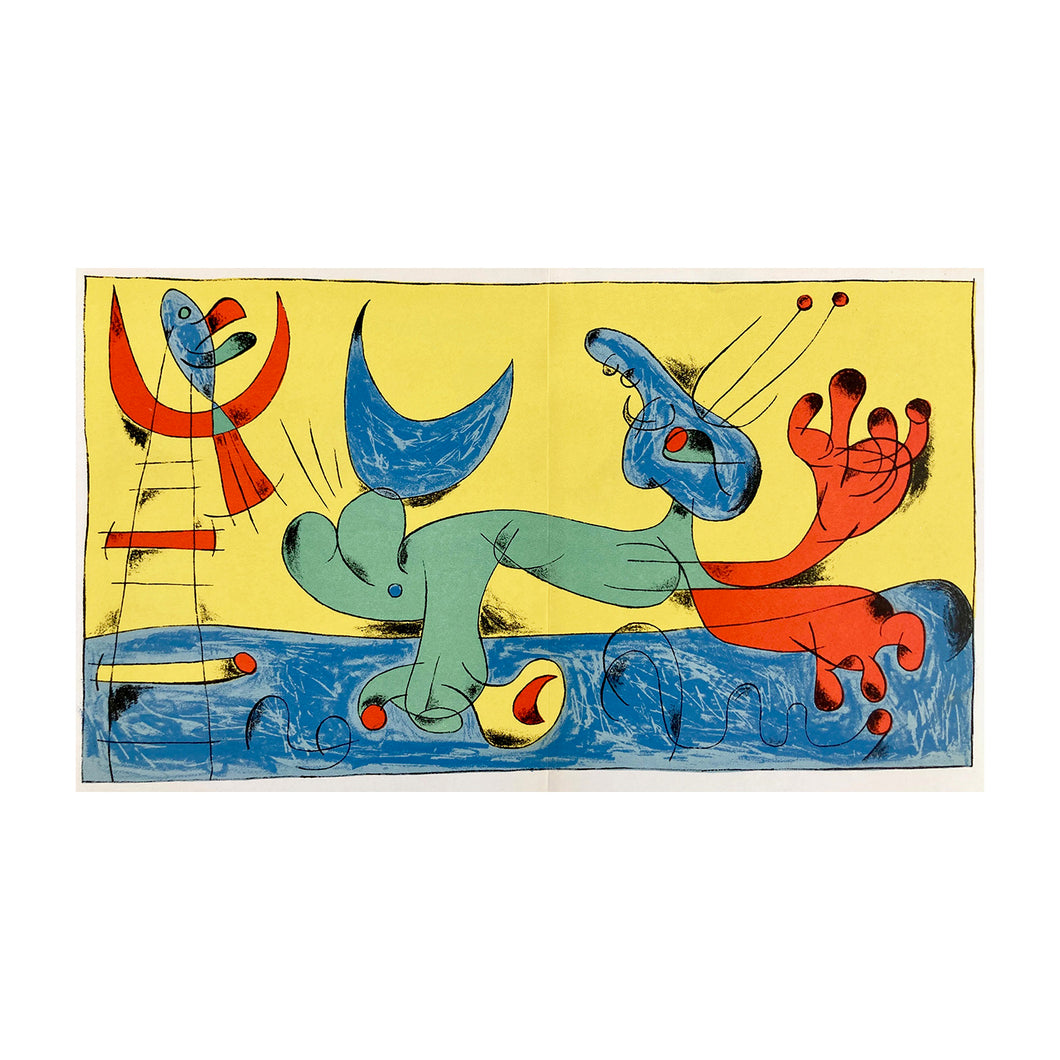 MIRÓ JOAN, Miró Prévert, plate VII, 1956