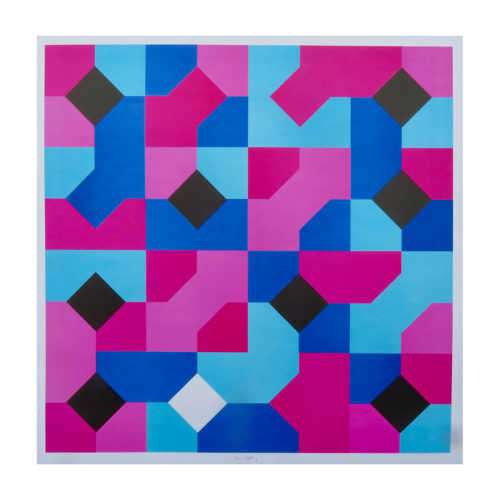 MUNARI BRUNO, Curve di Peano (blu – rosa), 1995