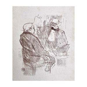 TOULOUSE LAUTREC HENRI DE, George Clemenceau et l’oculiste Mayer, 1898
